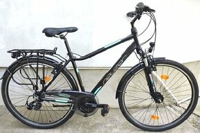 Trekingový bicykel 19 ALU rám 28 kolesá, SHIMANO, LED svetlá