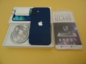 iPhone 12 MINI 128GB BLUE - ZÁRUKA 1 ROK - 100% BATERIA