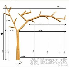 Predam masívnu knižnicu v tvare stromu