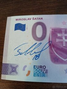 0 euro bankovka Šatan s podpisom