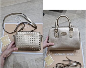 Michael Kors 2 pale gold zlate kabelky