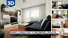 Prerobený 4 izbový byt, Hlboká, Nitra + 3D - 1