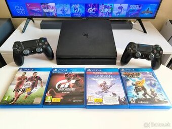 Playstation 4 PS4 SLIM - ovládače - hry