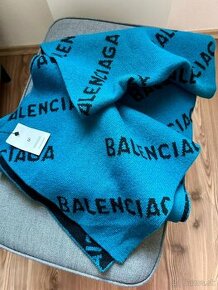 Balenciaga Logo scarf wool šál