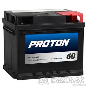 [NOVÁ] 60Ah AutoBatéria PROTON 480A, PRAVÝ PLUS