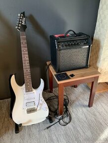 elektrická gitara Ibanez + 20W combo a príslišenstvo