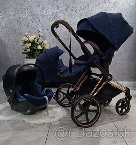 TROJKOMBINÁCIA CYBEX PLATINUM PRIAM ROSEGOLD BLUE