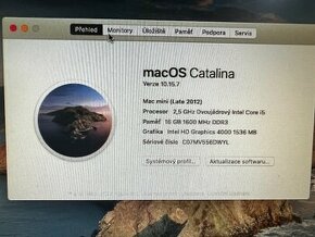 Apple mac mini Procesor i5 + SSD disk 1000Gb+16Gb ram