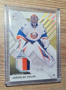 Jaroslav Halak - vzacna limitovana NHL karta s kusom nasivky