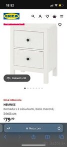 nočné stolíky ikea hemnes biela