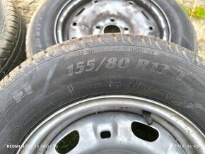 Zdravím predám letné pneumatiky sadu na diskoch 155/80R13