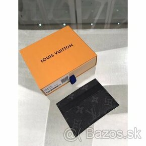 Čierne puzdro na karty s monogramom Louis Vuitton - 1