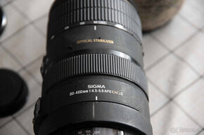 Sigma 80-400 mm F4.5-5.6 OS DG APO pre Nikon