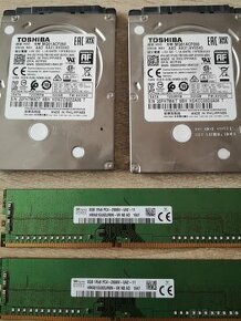 predám SATA HDD a DDR4 RAM moduly