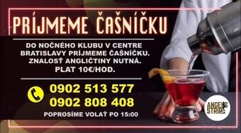 Príjmeme čašníčku