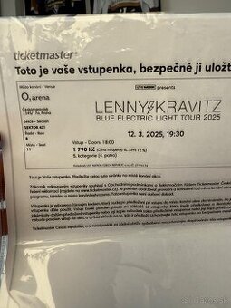 Vstupenky Lenny Kravitz 1ks 70€