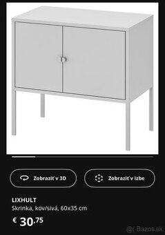 Ikea Lixhult kovova skrinka 2ks