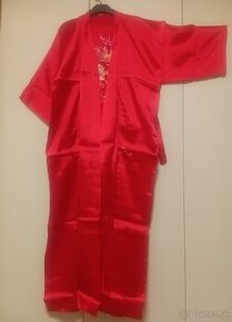 Saténový dámsky župan - kimono - 1