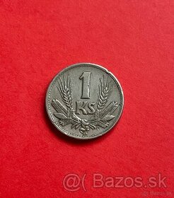 1 Koruna 1945 - Slovenský Štát