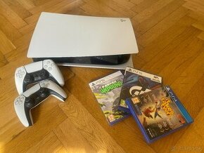  PlayStation 5 + 3 hry a 2 ovládače 