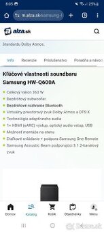 SAMSUNG sound bar Q600A