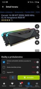 RAM 16GB Corsiar RGB-rezervované