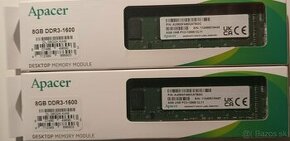 Apacer 8GB DDR3-1600 2ks nové nepoužite