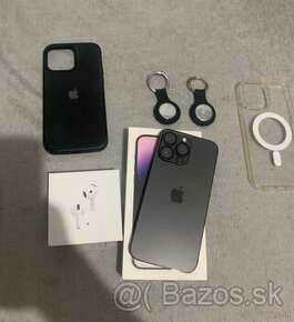 iPhone 14 Pro max + AirPods 4 ANC+ air tag+ originál krity