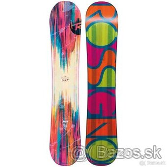 148 cm krasny damsky snowboard ROSSIGNOL + viazko Burton