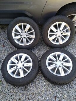 Alu 5 x 112 15 VW,Škoda,Seat + letné pneu.