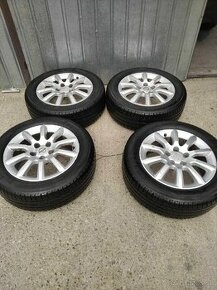 Predám 5x110 Opel disky R16 205/55 letné pneu.