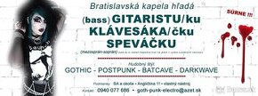 Hľadá sa Bass-Gitaristka, Klávesáčka, Speváčka (gothic)