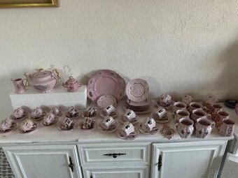 Ružový porcelán Thun Rosa šálky poháre čajník