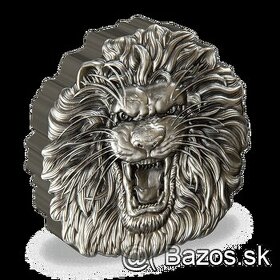 investičné strieborne mince - Fierce nature Lion - 1