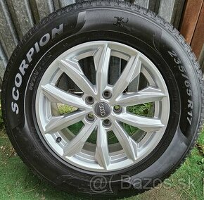 Atraktívna, orig. zimná sada AUDI - 5x112 r17 + 235/65 r17 - 1