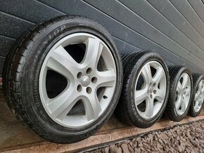 Alu Seat 5x100+Letné Pneu Dunlop 215/45 R16