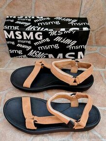 Dámske športové sandále MSMG, veľkosť 37, béžové - 1