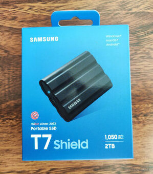 Nový Samsung SSD disk T7 Shield, 2 TB, USB 3.2 Gen 2