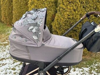 Hlboká vanička cybex priam simply flower grey - 1