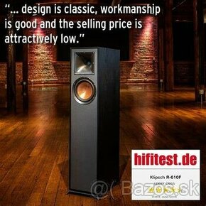 Klipsch R-610F, stĺpiková montáž, nové, rozbalené, spolu 4 k