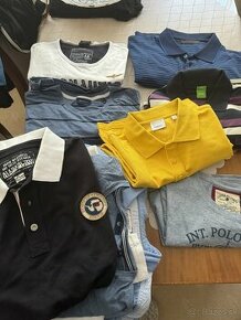 Gant, lacoste, trussardi, bosspanske tricka 17 ks