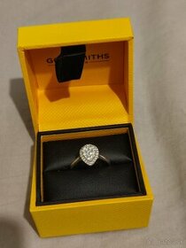 Zásnubný prsteň biele zlato + diamant - 1