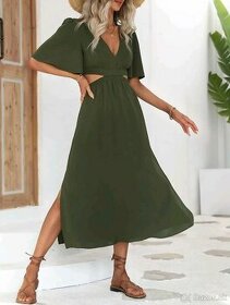 Letné zelené šaty - 1