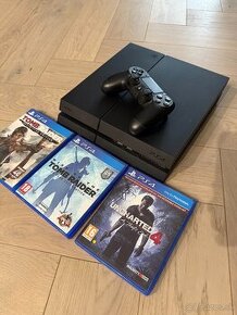 Sony Playstation 4 + ovládač + 3 hry