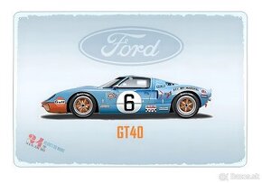 plechová cedule - Ford GT40 Le Mans 1969 Gulf