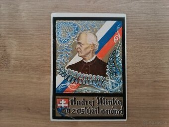 pohľadnica Andrej Hlinka sa zaslúžil o národ 1939