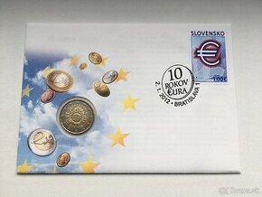 2 euro Slovensko 2012 - Numizmatická obálka - 10 rokov eura