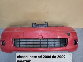 Nissan note naraznik predny