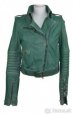 Patrizia Pepe green leather biker jacket