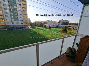 Na predaj slnečný 3 izb. byt v Galante 78m2